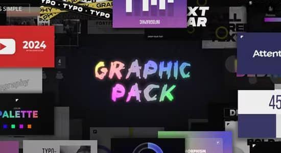 AE模板-600种文字标题指示线排版设计动画 Graphic Pack for After Effects