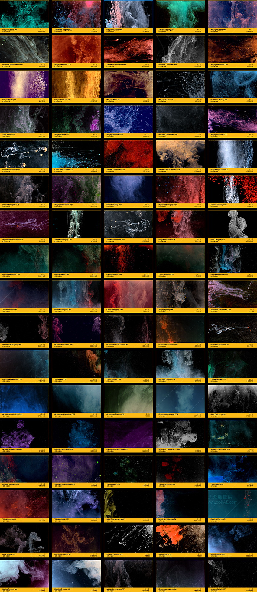 4K视频素材-85个魔法拉丝飘逸烟雾慢动作特效合成动画 BBV31 4K视频素材-85个魔法拉丝飘逸烟雾慢动作特效合成动画 BBV31