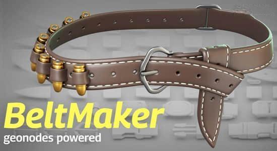 Blender预设-腰带生成器资产 Belt Maker V1.6