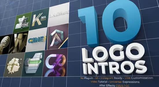 AE模板-10组简洁三维立体LOGO标志影视片头 Cinematic 3D Logo Intros Pack AE模板-10组简洁三维立体LOGO标志影视片头 Cinematic 3D Logo Intros Pack