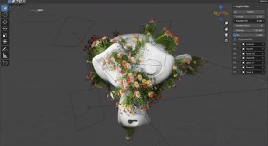 Blender插件-三维模型植物花朵散布生成器 Vegeta v1.0.0 Blender插件-三维模型植物花朵散布生成器 Vegeta v1.0.0