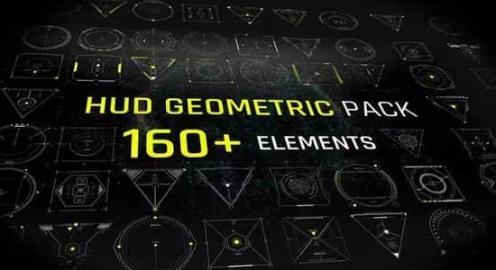 AE/PR模板-160个科技感全息界面HUD图形元素动画 AE/PR模板-160个科技感全息界面HUD图形元素动画