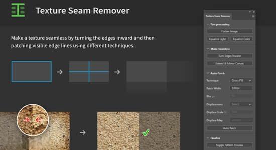 PS插件-无缝纹理贴图衔接制作工具 Texture Seam Remover V1.0.0 PS插件-无缝纹理贴图衔接制作工具 Texture Seam Remover V1.0.0