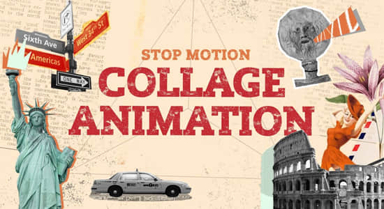 AE教程-创意贴纸定格动画制作 Collage Style Explainer Videos From Storyboard To Animation