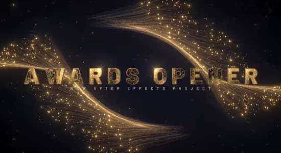 优雅发光粒子线条背景文字标题颁奖典礼开场片头动画AE/PR模板 Awards Opener 优雅发光粒子线条背景文字标题颁奖典礼开场片头动画AE/PR模板 Awards Opener