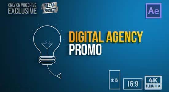 AE模板-创意销售业务宣传促销展示动画 Digital Agency Promo