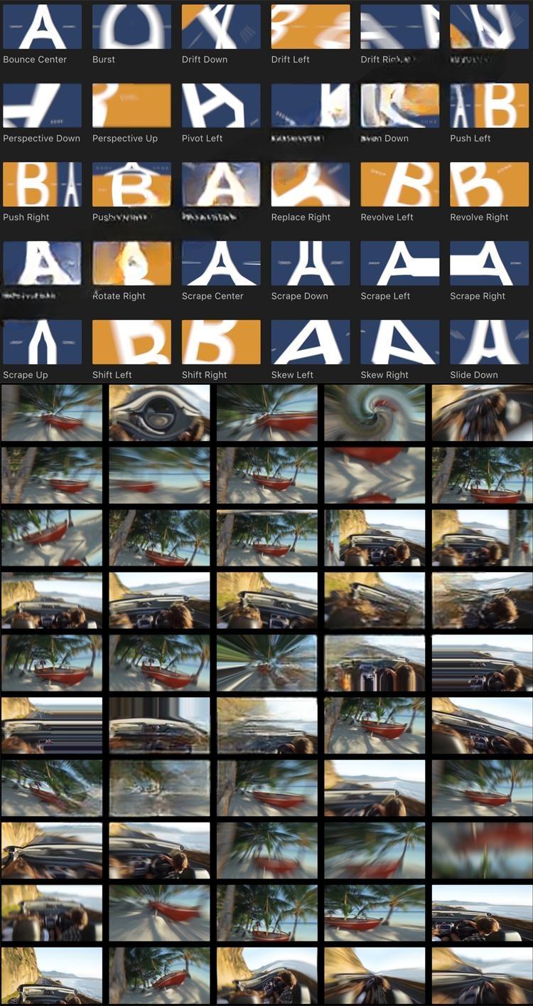 FCPX转场插件-50种扭曲变形推拉缩放切换转场插件 mTransition Zoom V2