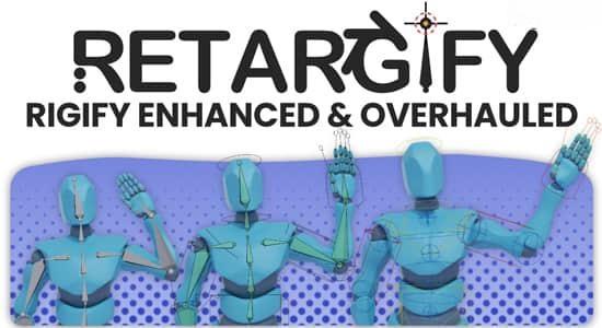 Blender插件-人物骨骼绑定动画优化工具 Retargify v1.1.16