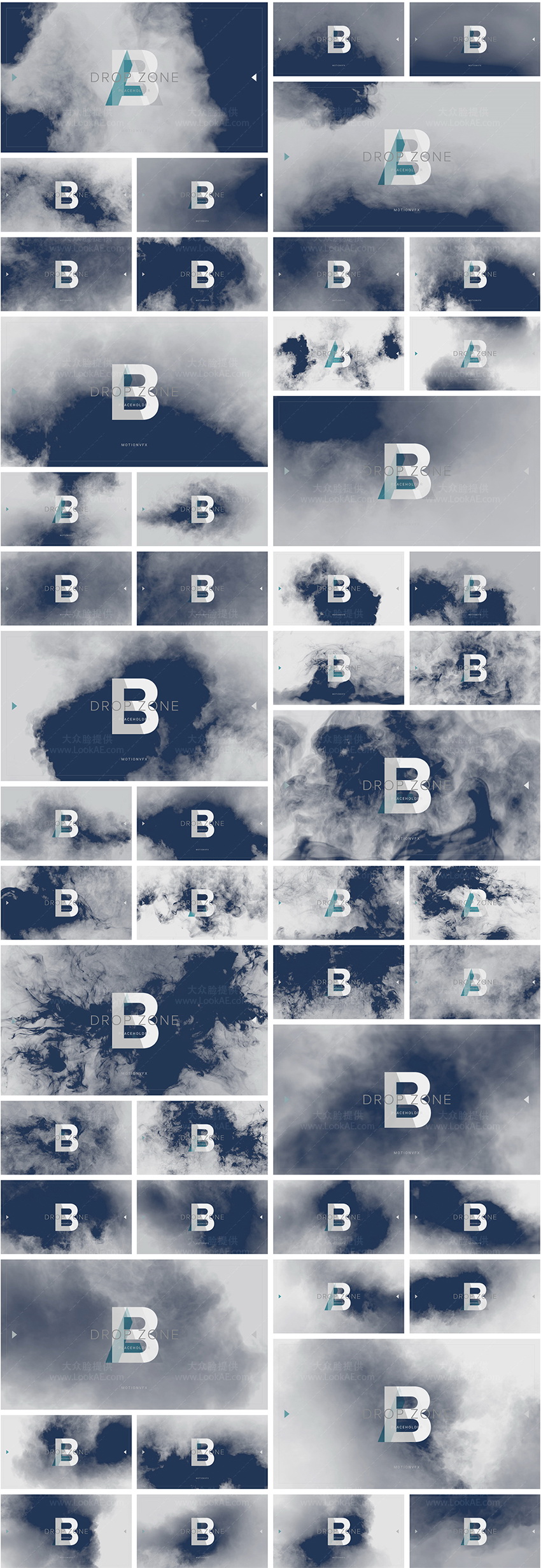 FCPX插件-50个真实有机烟雾运动转场过渡预设