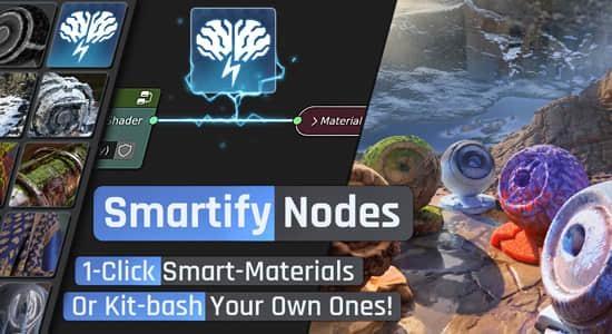 智能特效材质预设资产Blender预设 Smartify Nodes V1.04 智能特效材质预设资产Blender预设 Smartify Nodes V1.04