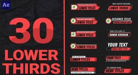 AE模板-30组专业精美设计字幕条标题动画 Lower Thirds Pack AE模板-30组专业精美设计字幕条标题动画 Lower Thirds Pack
