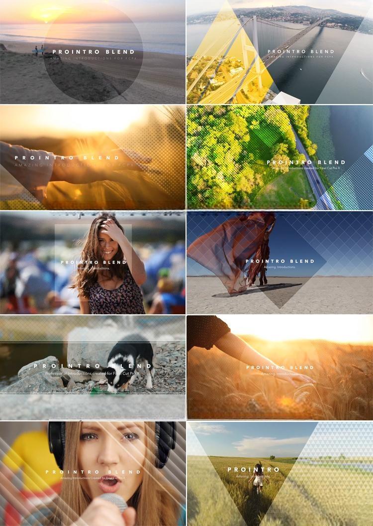 FCPX插件-30组简约小清新图形叠加文字标题动画 PFS - ProIntro Blend FCPX插件-30组简约小清新图形叠加文字标题动画 PFS - ProIntro Blend