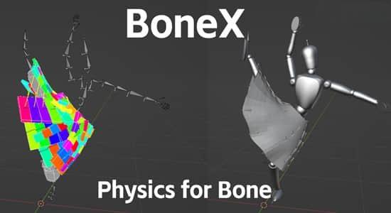 Blender插件-PhysX驱动骨骼物理动画工具 BoneX V1.2.3 – Bone Physics Animation Driven By Physx Blender插件-PhysX驱动骨骼物理动画工具 BoneX V1.2.3 – Bone Physics Animation Driven By Physx