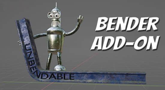 Blender插件-三维模型弯曲工具 Bender V1.1.4 – Simple Bend Add-On Blender插件-三维模型弯曲工具 Bender V1.1.4 – Simple Bend Add-On