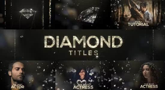 AE模板-钻石闪耀发光标题图文展示动画 Diamond Titles AE模板-钻石闪耀发光标题图文展示动画 Diamond Titles