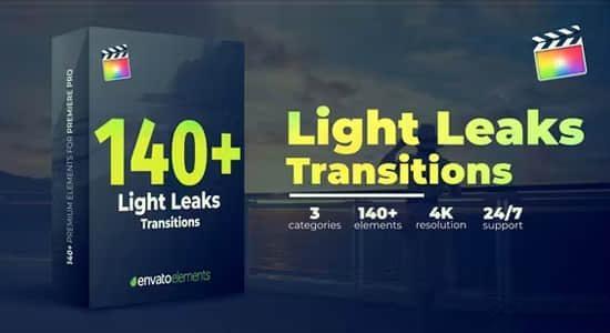 FCPX插件-90组镜头漏光光效叠加转场过渡预设 Light Leaks Transitions