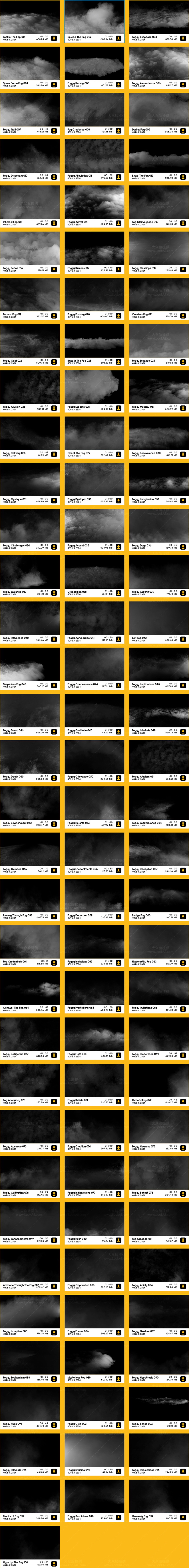 4K视频素材-100个烟雾飘渺流动气氛渲染特效合成动画 BBV29 4K视频素材-100个烟雾飘渺流动气氛渲染特效合成动画 BBV29
