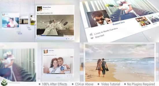 AE模板-时间线发展历程生活打卡记录动画 Timeline Story