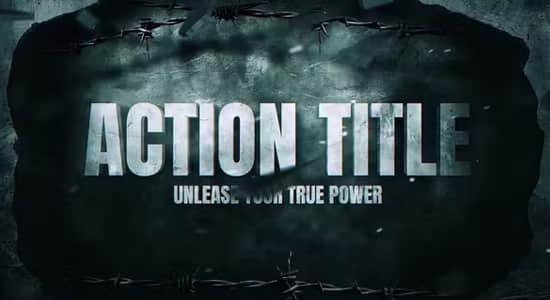 AE模板-动作电影片头片尾3D字幕标题动画 Action Title Pro