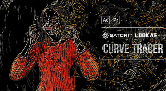 Mac苹果版-抽象线条轮廓描边视觉特效AE/PR插件 Curve Tracer v1.1.0
