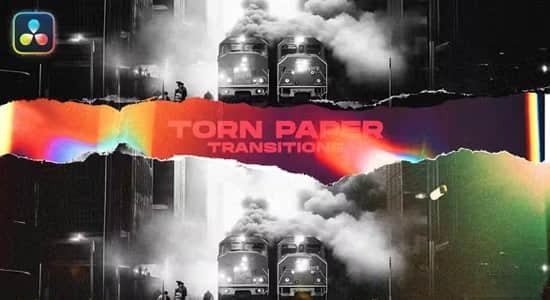 达芬奇模板-创意纸张撕裂转场过渡预设 Torn Paper Transitions V2 达芬奇模板-创意纸张撕裂转场过渡预设 Torn Paper Transitions V2