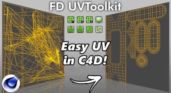 快速自动展UV贴图C4D插件 FD UVToolkit 1.1 支持软件版本R23-2024 快速自动展UV贴图C4D插件 FD UVToolkit 1.1 支持软件版本R23-2024