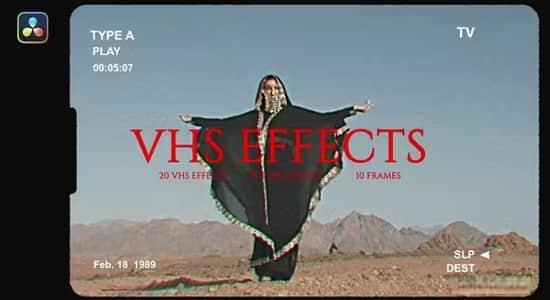 达芬奇特效库-复古老老录像带视觉效果预设 VHS Effects 达芬奇特效库-复古老老录像带视觉效果预设 VHS Effects