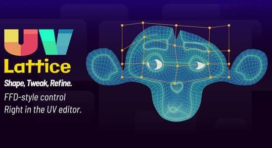 Blender插件-UV晶格变形控制工具 UV Lattice v1.0