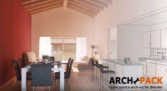 最快的可视化室内建筑建模工具Blender插件 Archipack Pro v2.7.2