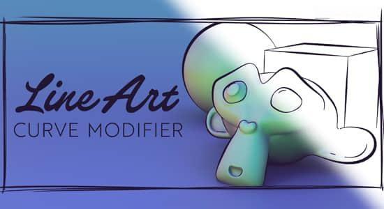 Blender插件-线条艺术曲线修改器 Line Art Curve Modifier v1.1 Blender插件-线条艺术曲线修改器 Line Art Curve Modifier v1.1
