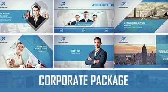 公司企业产品业务服务品牌团队展示栏目包装AE模板+原版无水印音乐