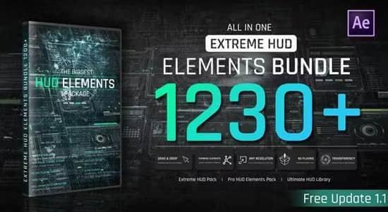 AE模板-1230个未来科技感HUD信息图形UI展示界面动画 AE模板-1230个未来科技感HUD信息图形UI展示界面动画
