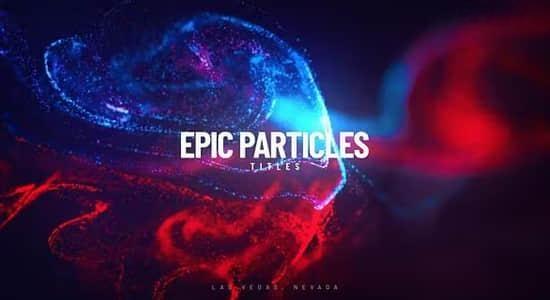 AE模板-震撼史诗抽象粒子背景文字标题开场片头(含原版音乐) Epic Particle Titles