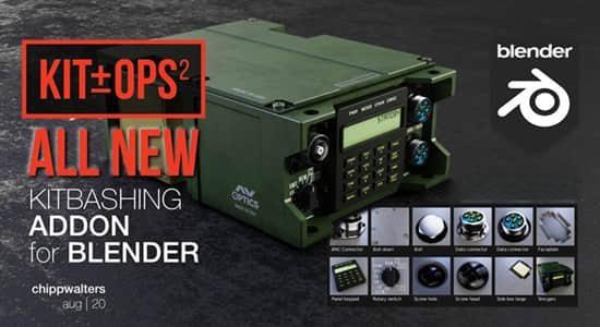 快速创建和简化硬表面模型Blender插件 Kit Ops 2 Pro: Asset / Kitbashing Addon v2.26.4