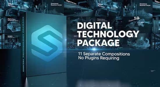 AE模板-未来数字技术信息展示动画 Digital Technology Package AE模板-未来数字技术信息展示动画 Digital Technology Package