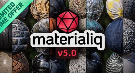 Blender插件-370种实用材质预设库 Material Library Materialiq V5.1.0