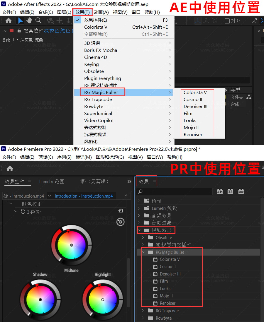 Win中文汉化-红巨人降噪磨皮美颜调色套装AE/PR插件 MBS 2024.1.0