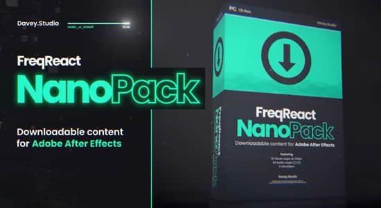 AE模板-音频可视化图形循环视觉效果 The Nano Pack