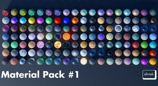 128种材质纹理贴图资产包Blender预设 Alt Tab 128 Materials Pack