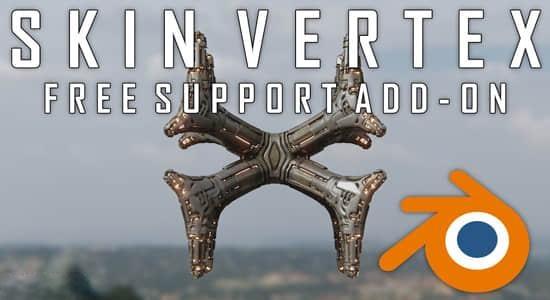 Blender插件-创建蒙皮细分有机网格 Skin Vertex V1.0