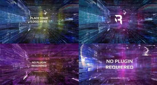 科技感发光线条背景空间穿梭LOGO标志展示片头AE模板 Cyber Logo 2 科技感发光线条背景空间穿梭LOGO标志展示片头AE模板 Cyber Logo 2