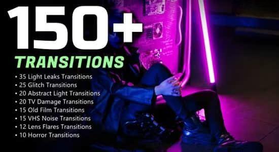 视频素材-150个镜头光效老电影VHS故障干扰转场过渡动画 Transitions 视频素材-150个镜头光效老电影VHS故障干扰转场过渡动画 Transitions