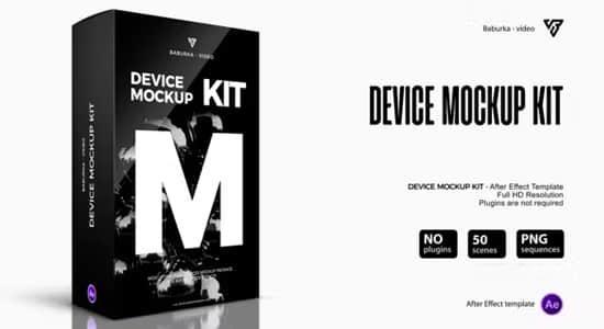 AE模板-电子数码设备手机平板界面展示宣传动画 Device Mockup Kit