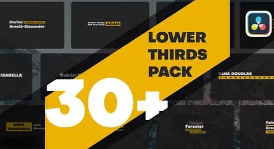 达芬奇模板-30种现代流行简约字幕条标题动画预设 Lower Thirds Pack 达芬奇模板-30种现代流行简约字幕条标题动画预设 Lower Thirds Pack