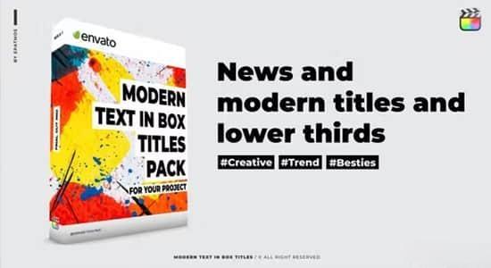 FCPX插件-76个现代方框底栏文字标题排版动画 FCPX插件-76个现代方框底栏文字标题排版动画