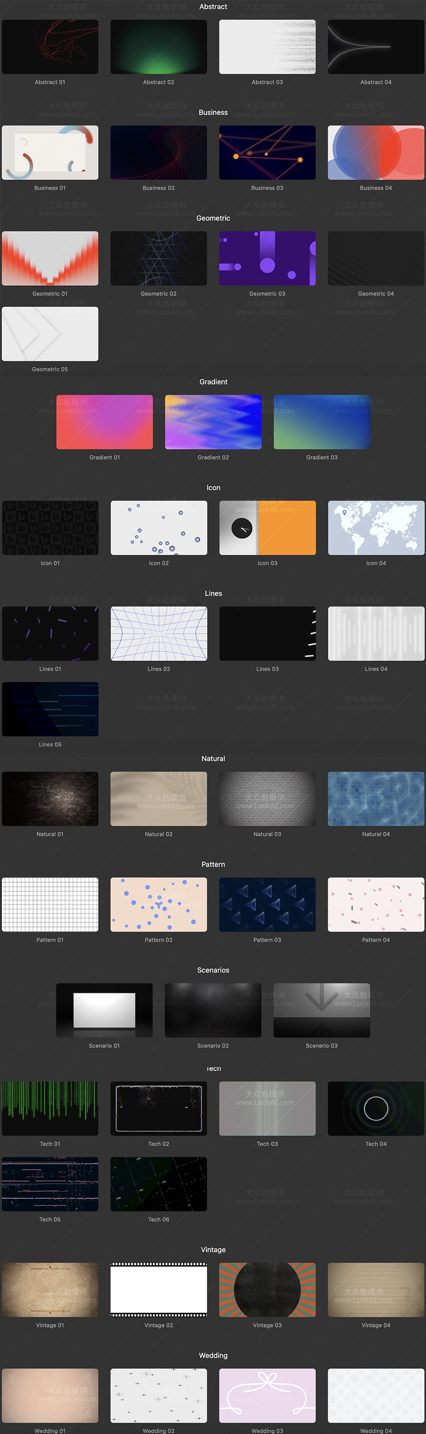 FCPX插件-50个动态抽象创意线条图形背景动画 FCPX插件-50个动态抽象创意线条图形背景动画