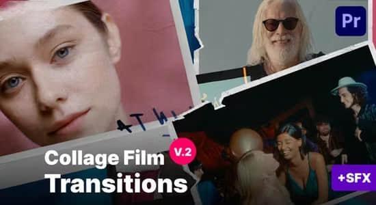 PR模板-10种复古电影胶片拼贴视频转场预设 Film Collage Transitions v2 PR模板-10种复古电影胶片拼贴视频转场预设 Film Collage Transitions v2