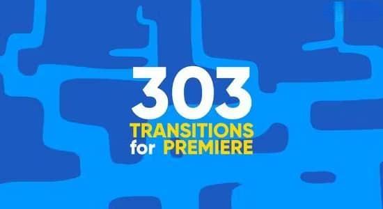 AE/PR模板-303个动漫卡通MG图形转场动画预设 Cartoon Transitions