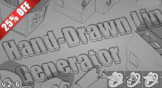一键快速生成卡通手绘线条边框效果Blender插件 Hand Drawn Line Generator V2.4 一键快速生成卡通手绘线条边框效果Blender插件 Hand Drawn Line Generator V2.4