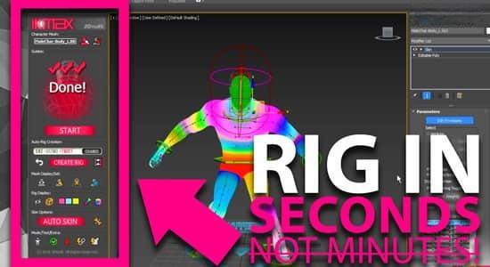 三维模型快速绑定3DS MAX插件 3DtoAll IKMAX 2024